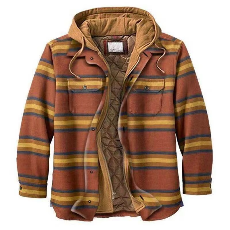 Desert Ridge Quilted Hooded Striped Jacket