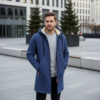 Arctic Heather Sherpa-Lined Hooded Coat